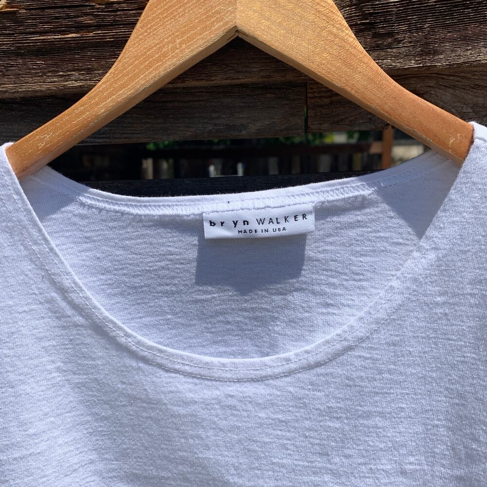 bryn WALKER 3/4 Sleeve Boxy Tee Shirt 100% Cotton Made in USA All Natural Fibers - Picture 2 of 8